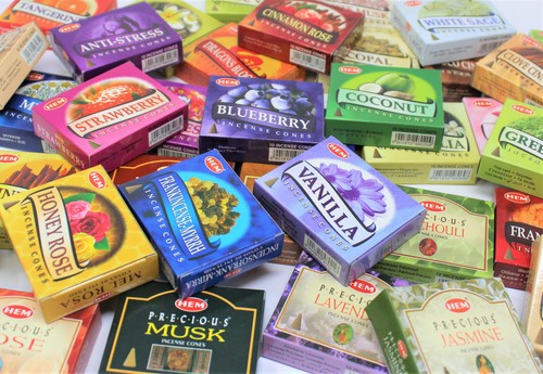 Packs assorted incense - packs,